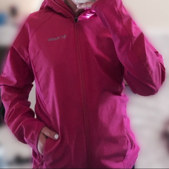 columbia pink rain jacket